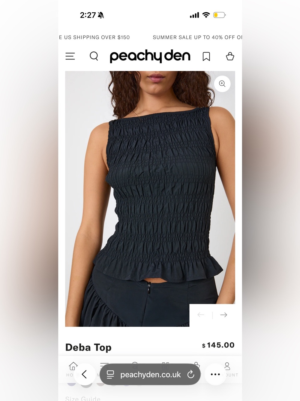 Peachy den top